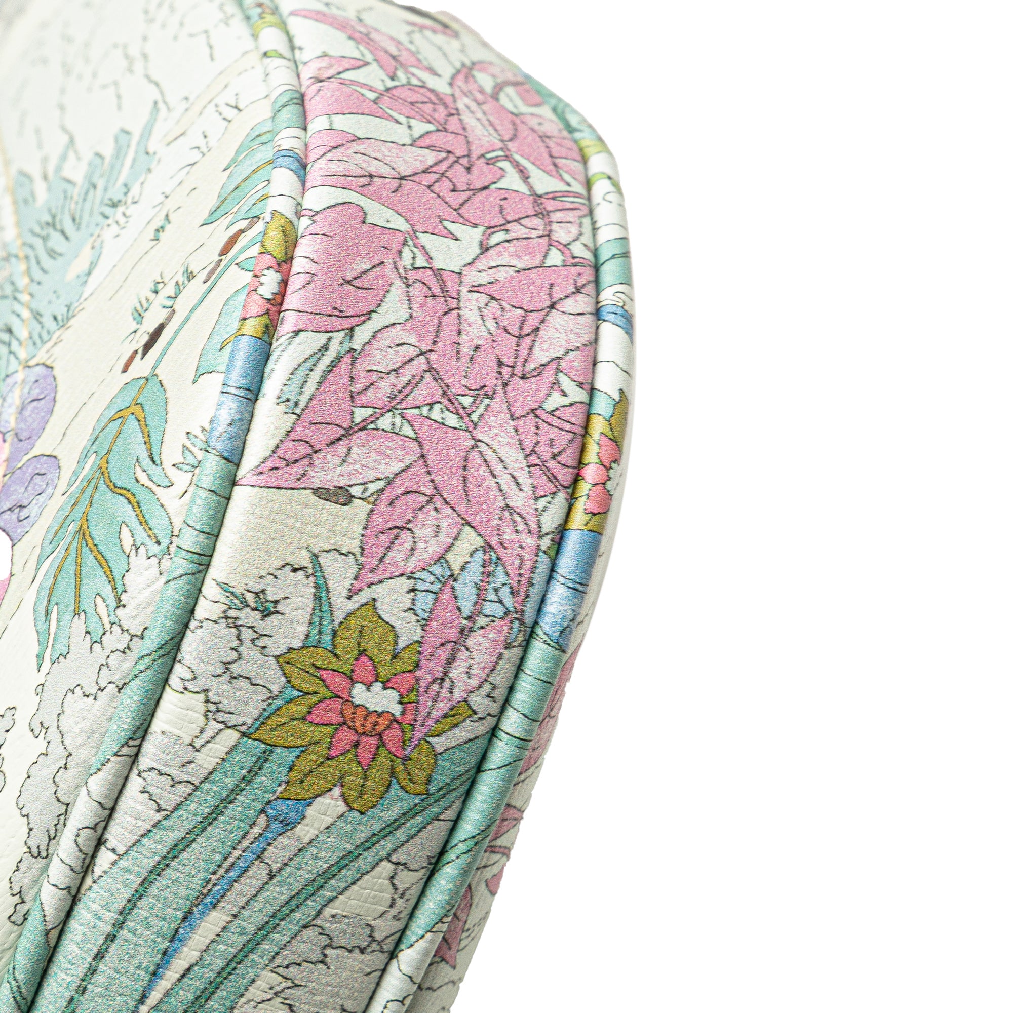 Gucci | Pre-Owned Yuko Higuchi Small Calfskin Floral Print Jackie 1961 | White