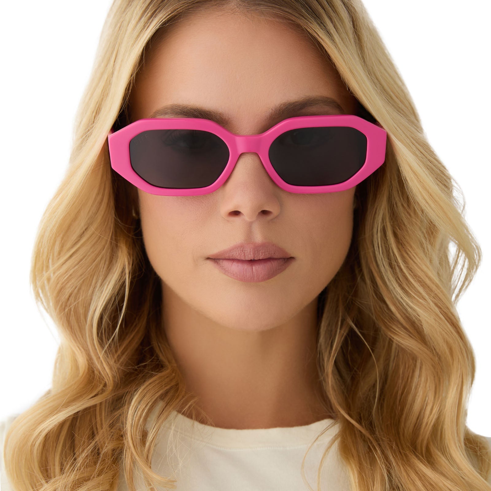 Womens | Allegra Sunglasses | Bright Pink | Grey Lenses