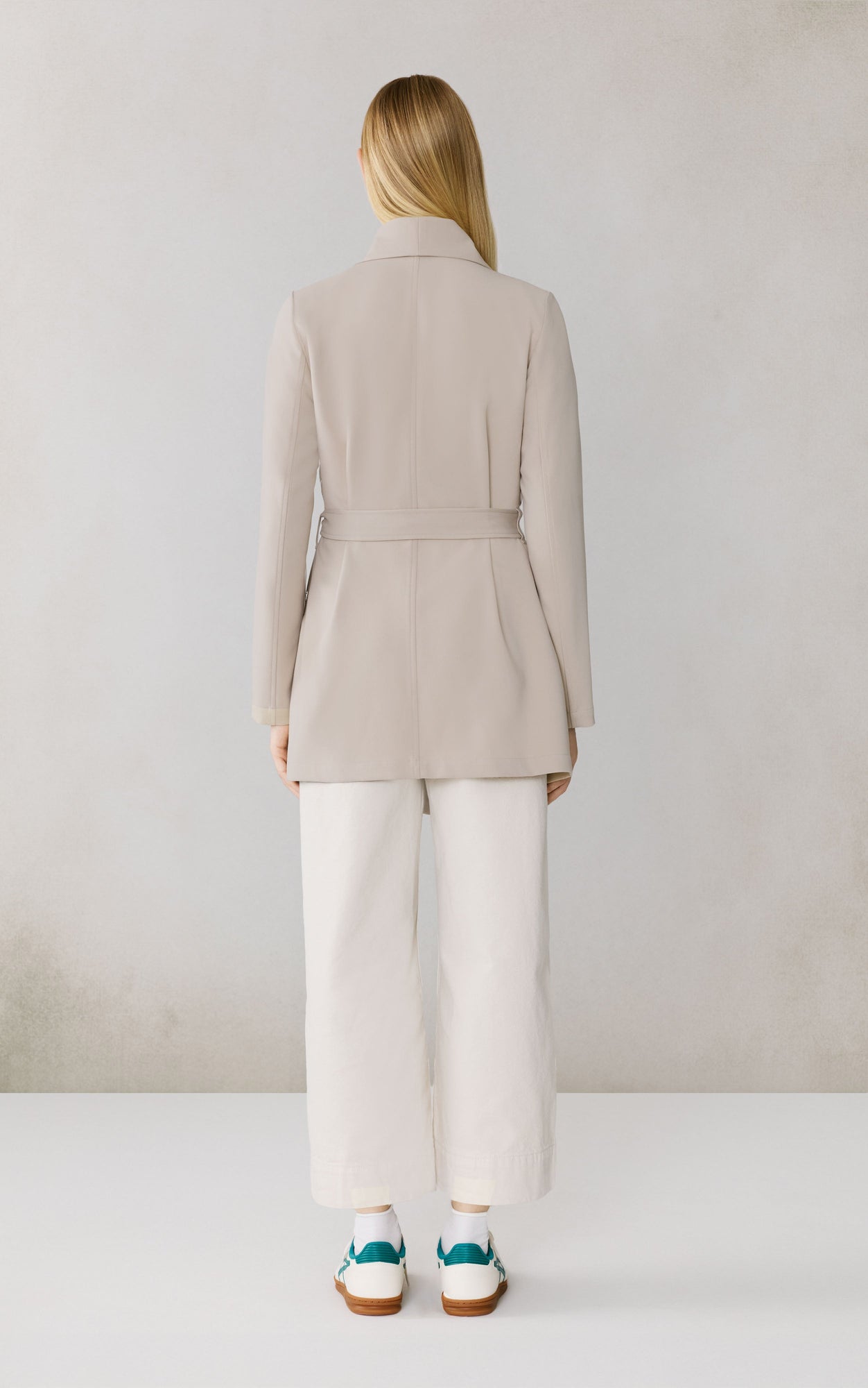 Alondra Soft Drape Trench | Mist