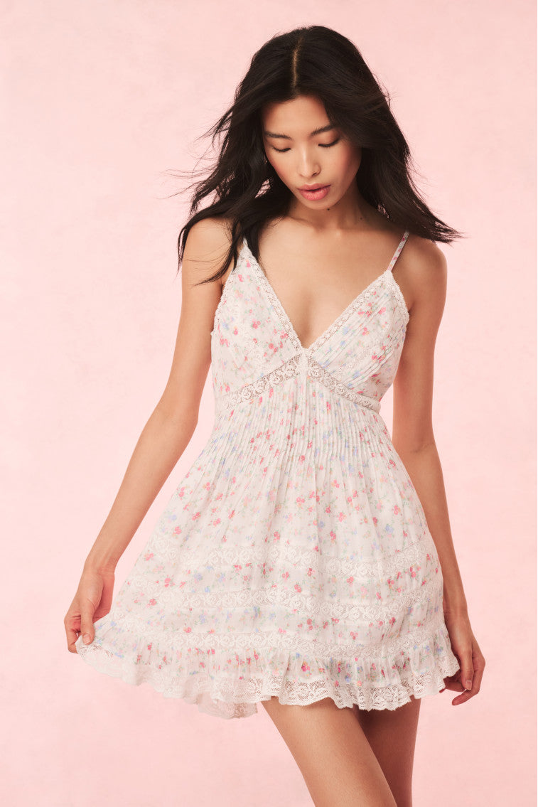 Alonna Cotton Floral Mini Dress | Confetti Bloom