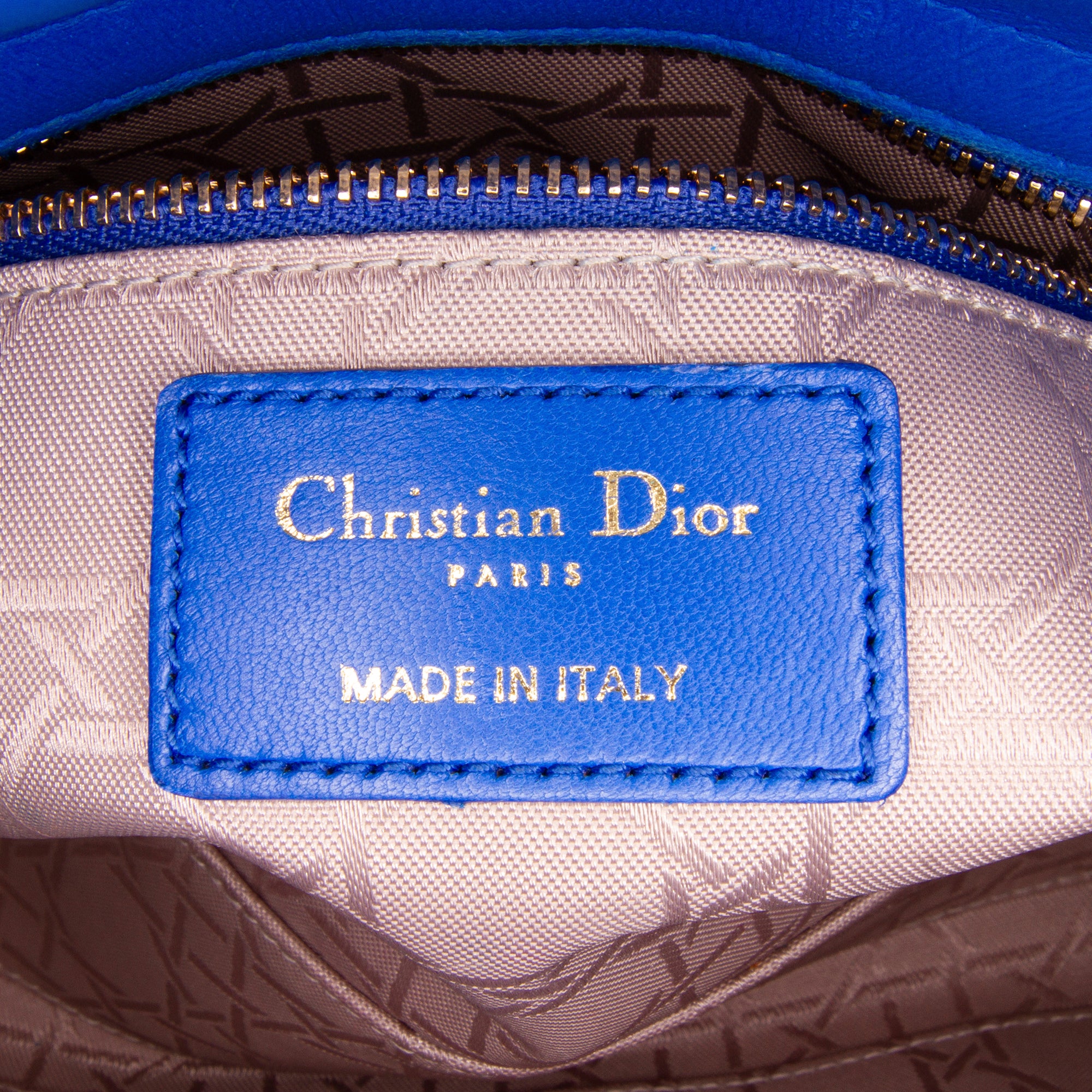 Dior | Pre-Owned Small Lambskin Cannage My ABC Lady | Blue/Dark Blue