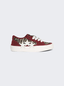 Amiri | Leopard Sunset Skate Low Sneakers Burgundy | Red