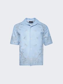 Men | Amiri | Bandana Laser Camp Shirt Cerulean | Blue