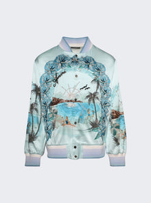 Men | Amiri | Resort Club Embellished Bomber Cerulean | Blue