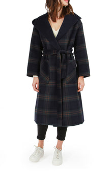 Arcadia Oversided Coat with Hood | Women | French Navy