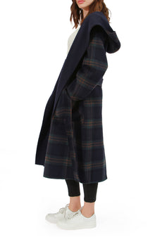 Arcadia Oversided Coat with Hood | Women | French Navy