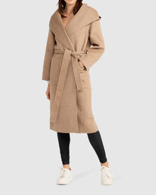 Arcadia Oversided Coat with Hood | Women | Oat