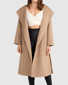 Arcadia Oversided Coat with Hood | Women | Oat