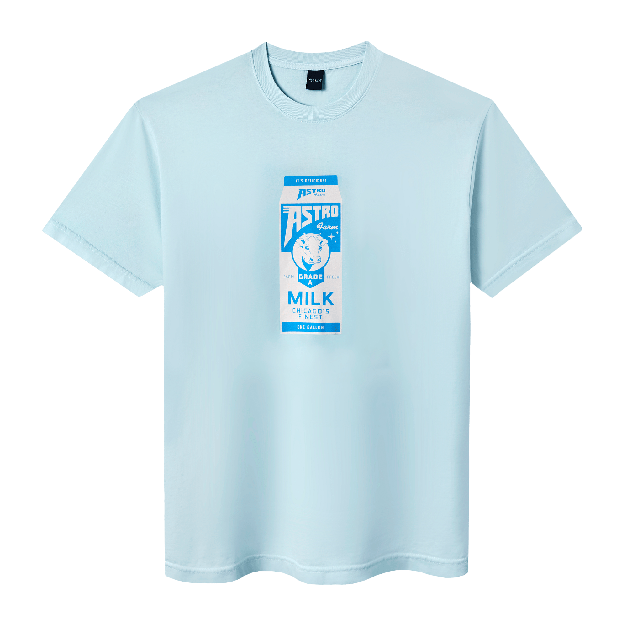 The Carton of Cow Tee | Baby Blue