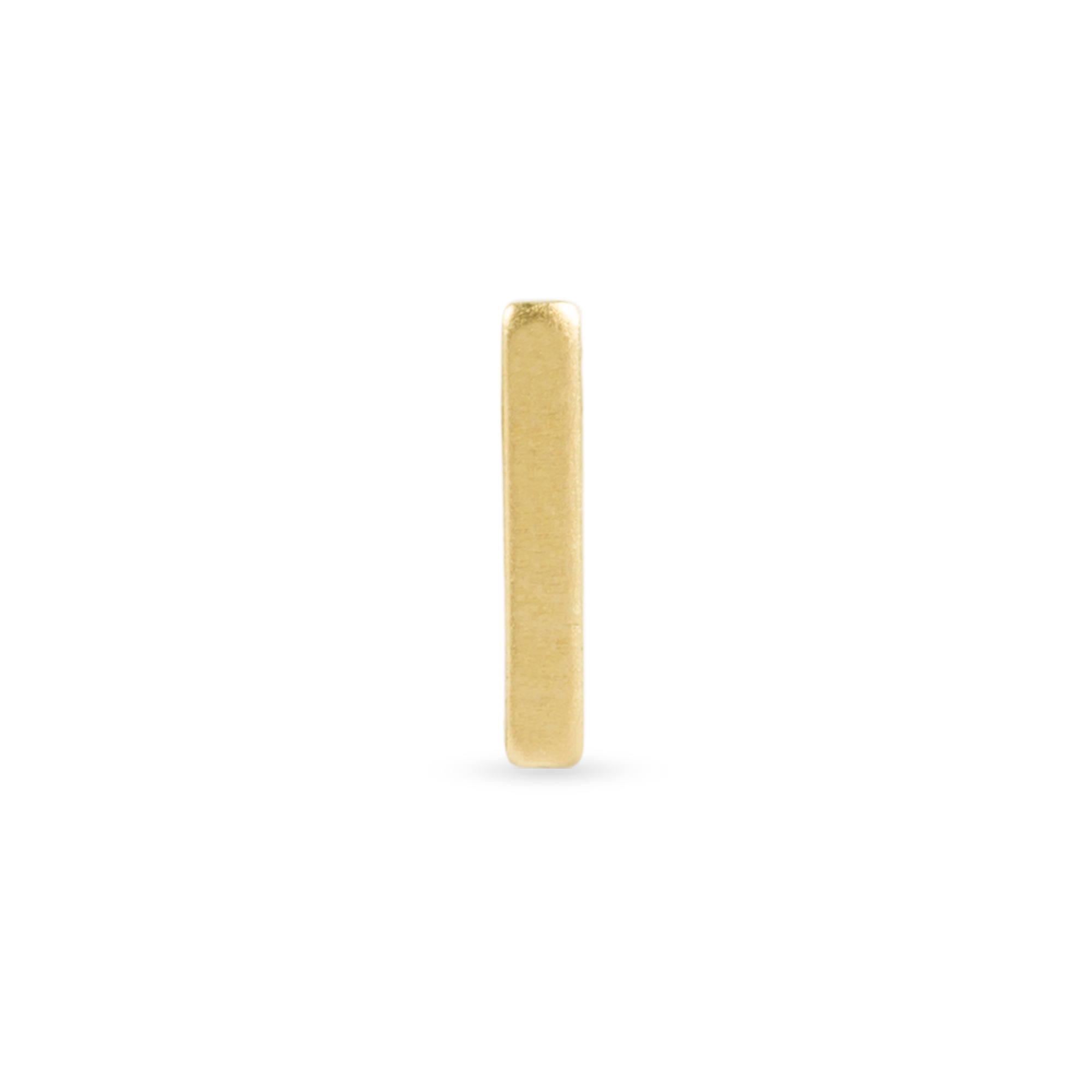 Stone and Strand 14K Yellow Gold Tiny Asymmetric Initial Necklace Front I Image