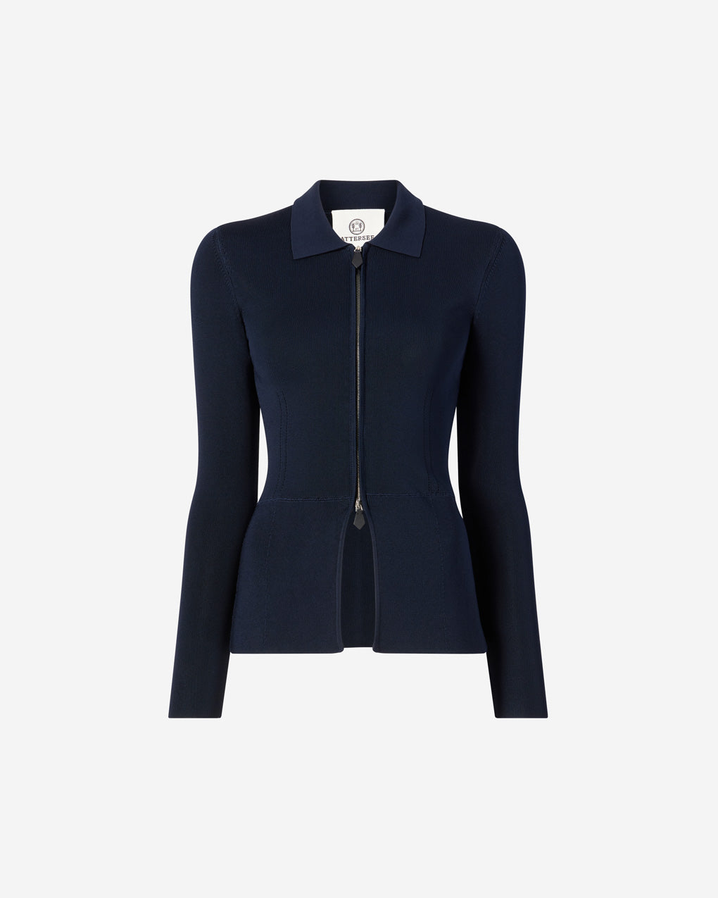 Womens | The Zip-Up Polo in Viscose | Navy