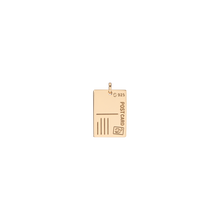 Postcard Charm Vermeil Yellow Gold First