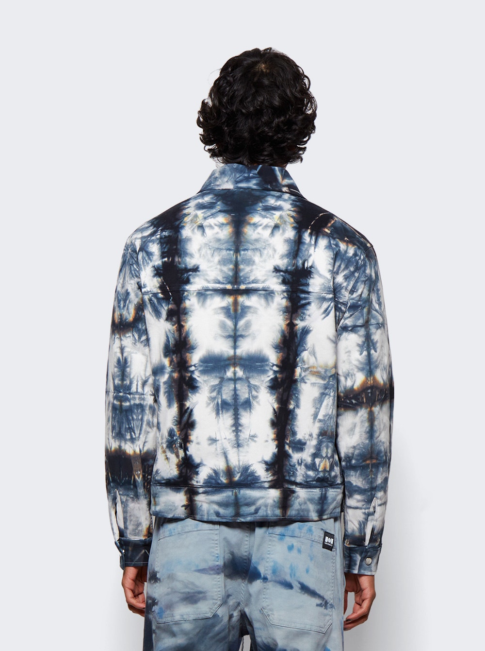 Men | NAHMIAS | Padded Zip Jacket Blue Tie Dye