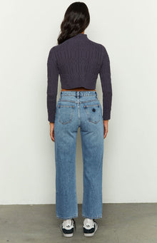 Abrand Scout 95 Mid Straight Crop Jeans | Blue