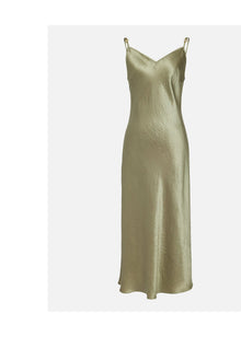 Acetate Slip Dress | Green