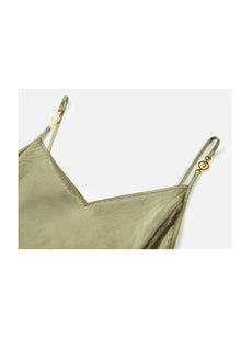 Acetate Slip Dress | Green