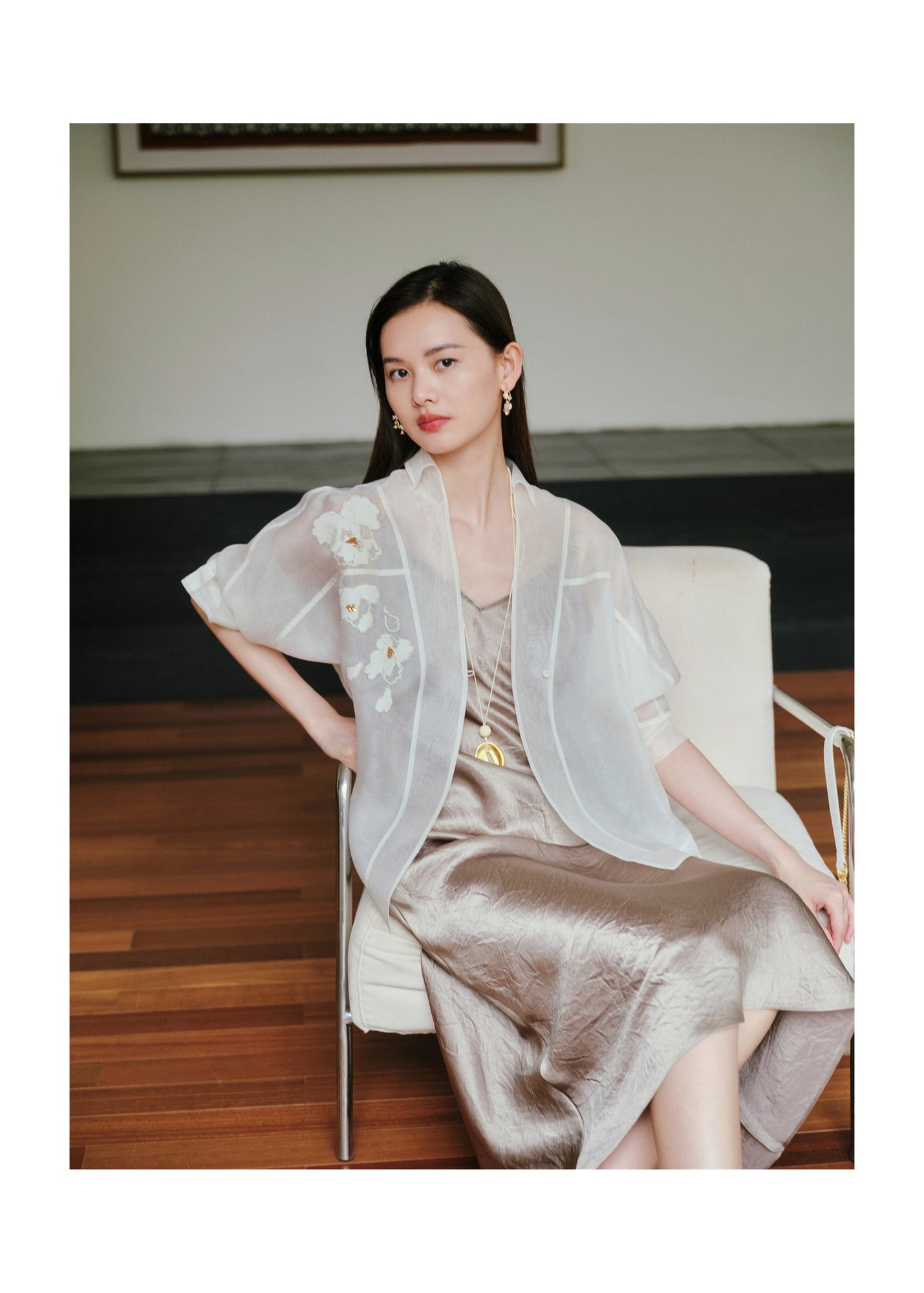 Acetate Slip Dress | Green