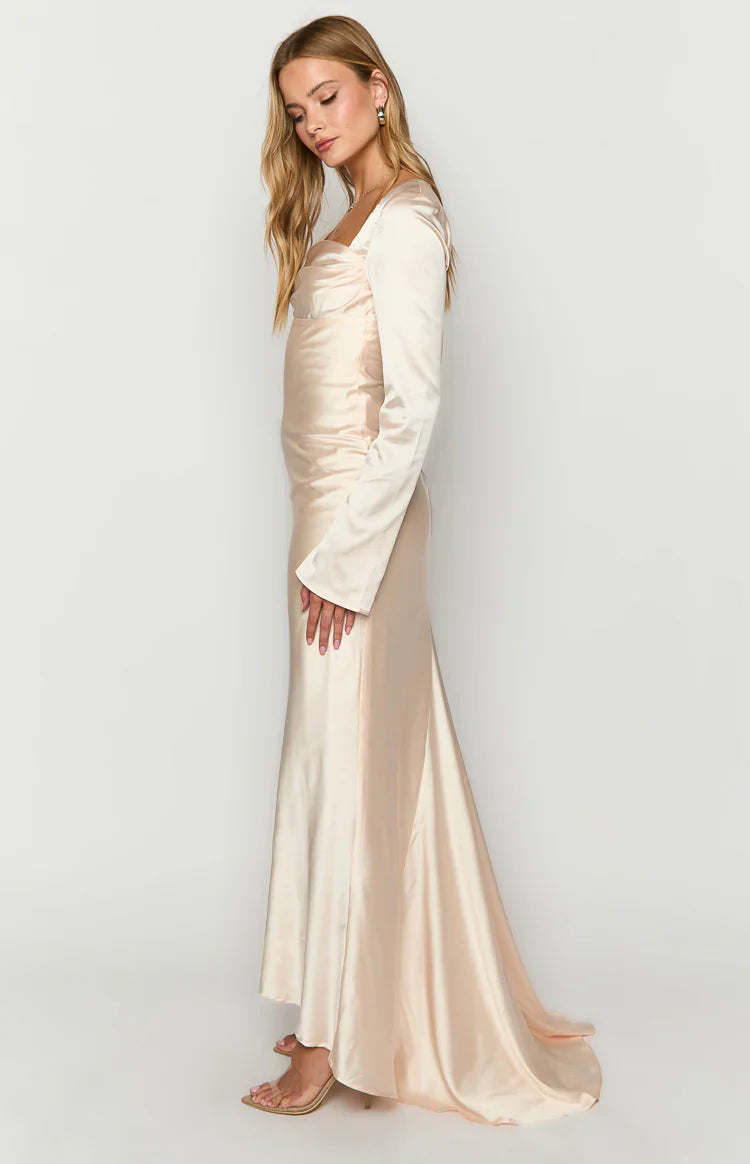 Addina Long Sleeve Maxi Dress | Cream