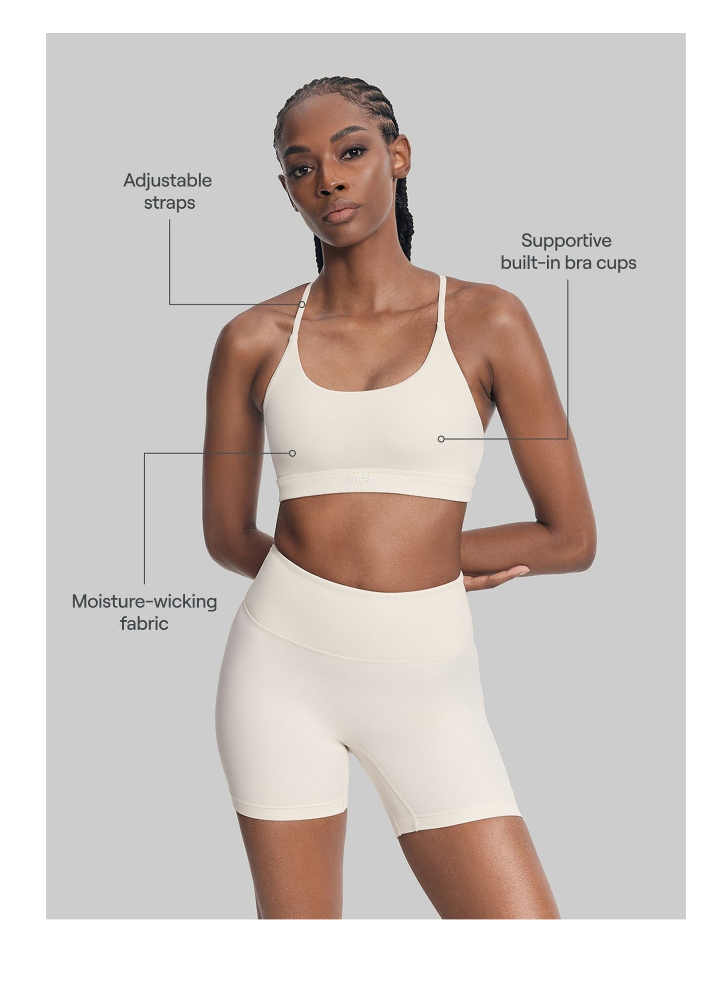 Airy Active Strap Top | Ivory
