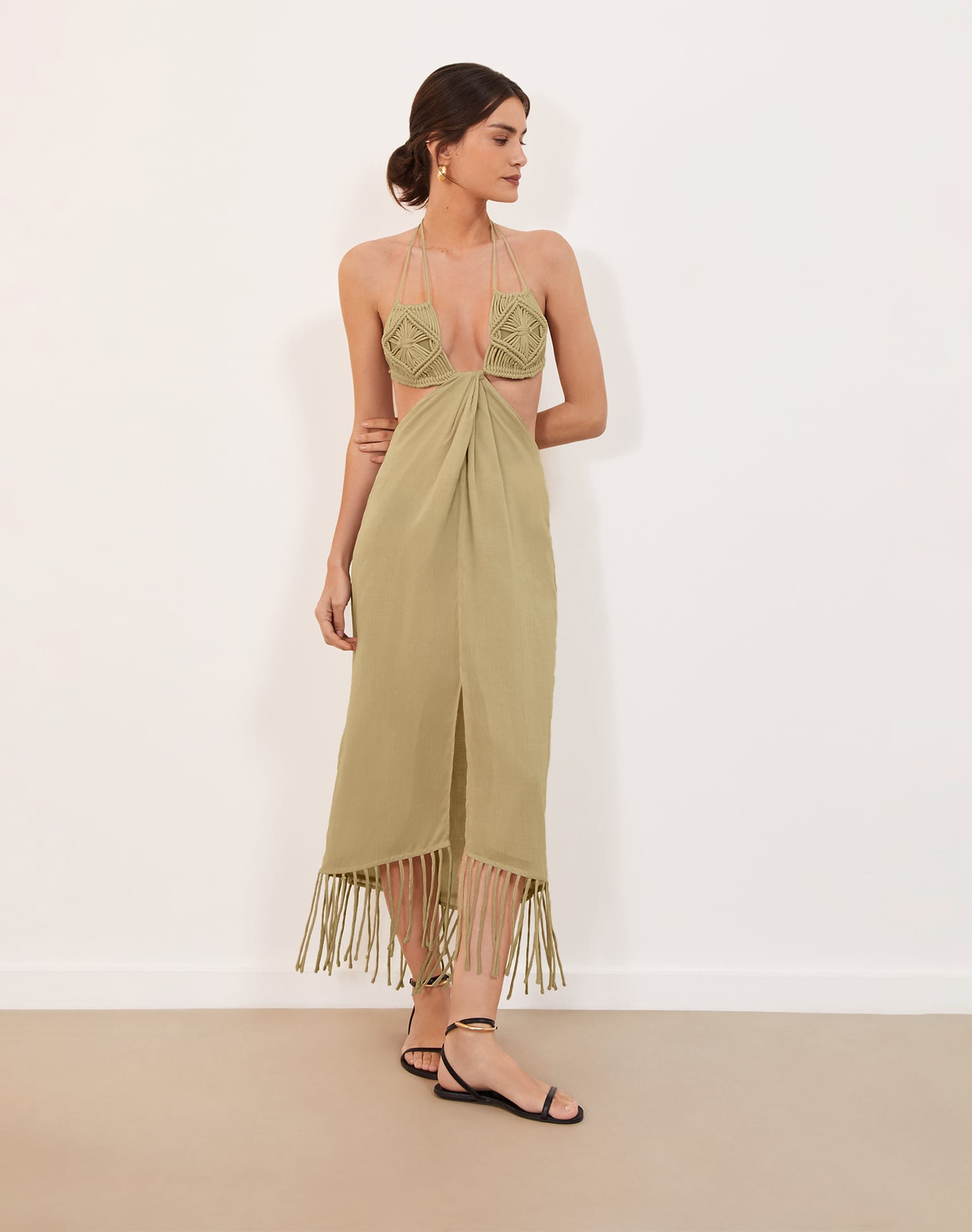 Amra Midi Dress | Olivine