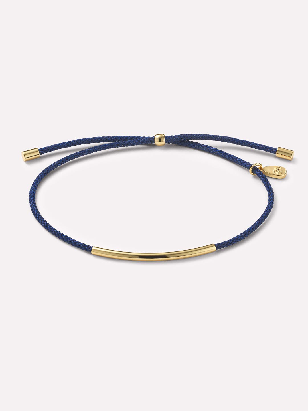Coral Reef Protection Cord Bracelet | 14K Gold on Brass | Deep Blue Cord