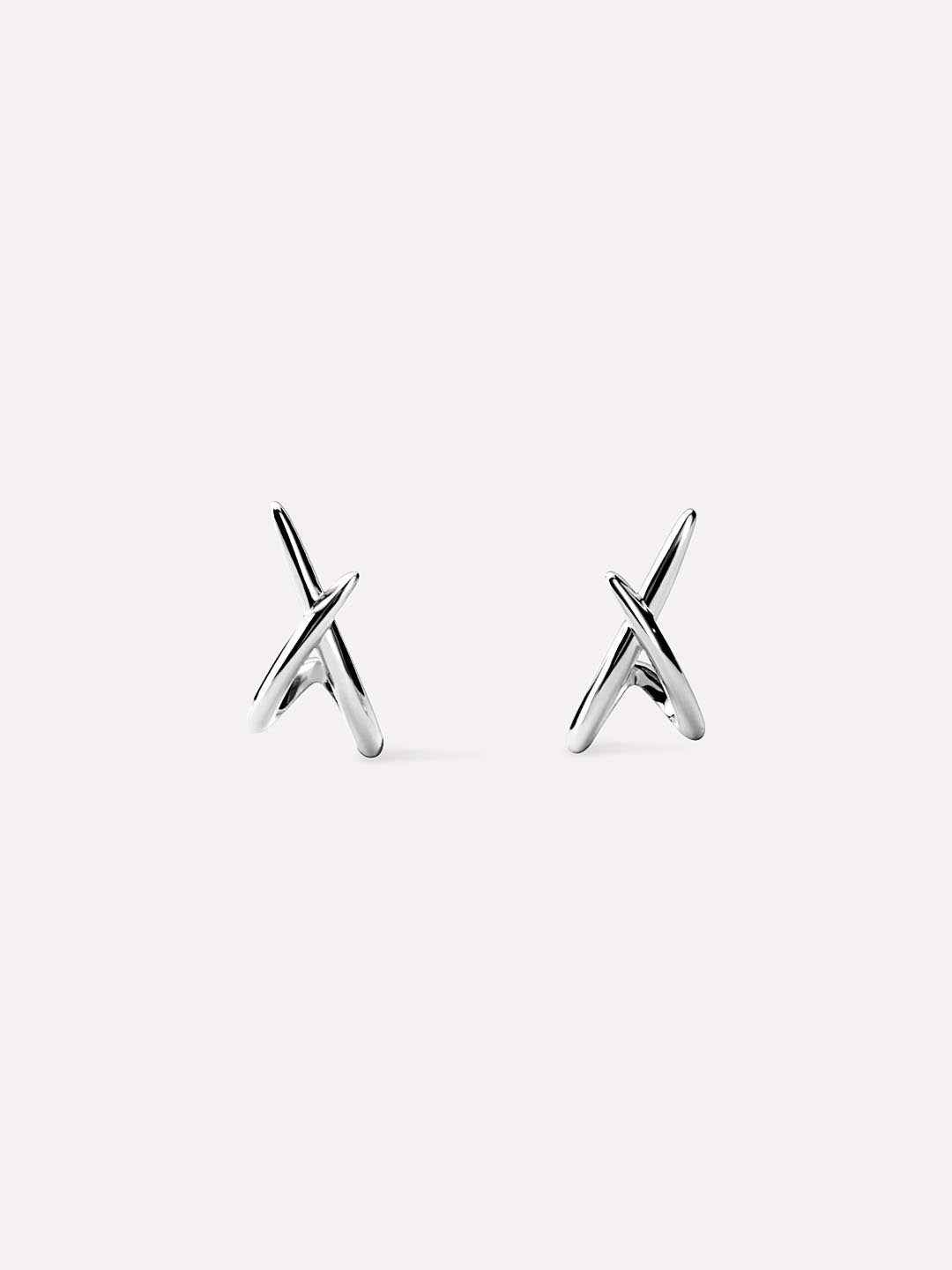 Sloane Stud Earrings | Rhodium on Brass