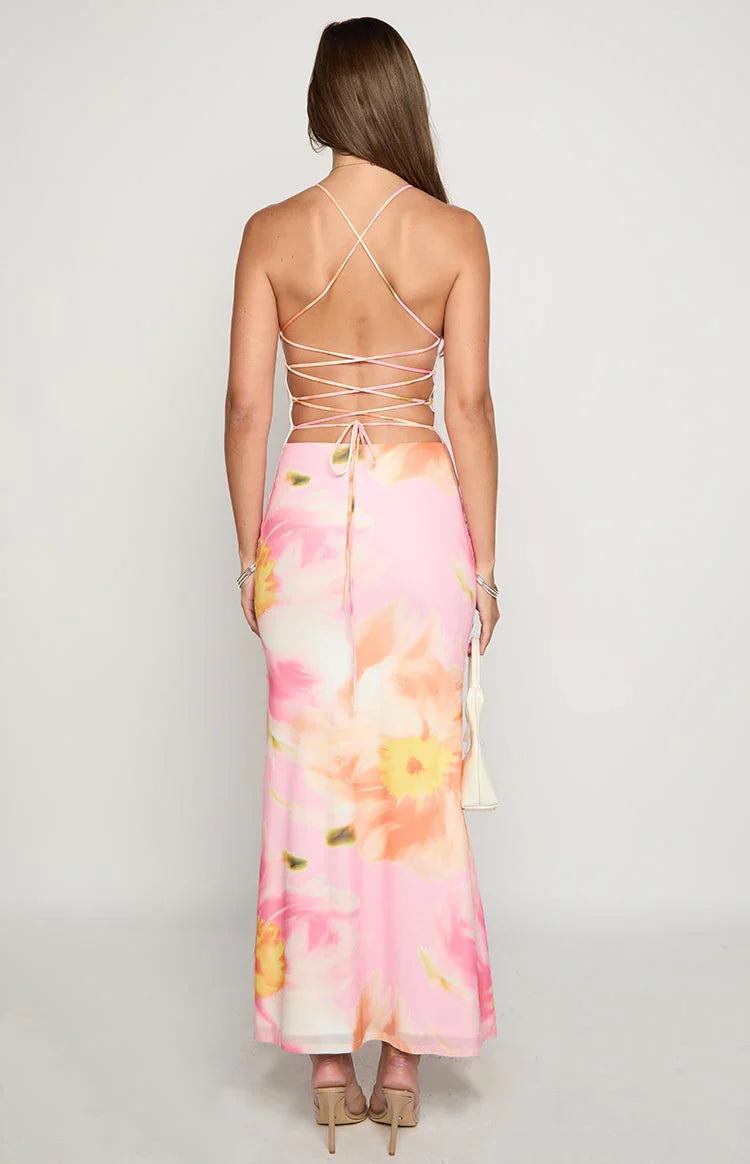 Ashton Floral Kisses Maxi Dress | Pink