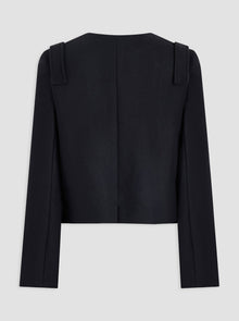 Aubrey Cropped Jacket | Navy