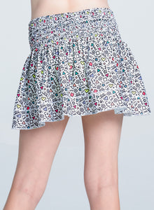 Kids | Retro Doodles Smocked Skirt | Multi