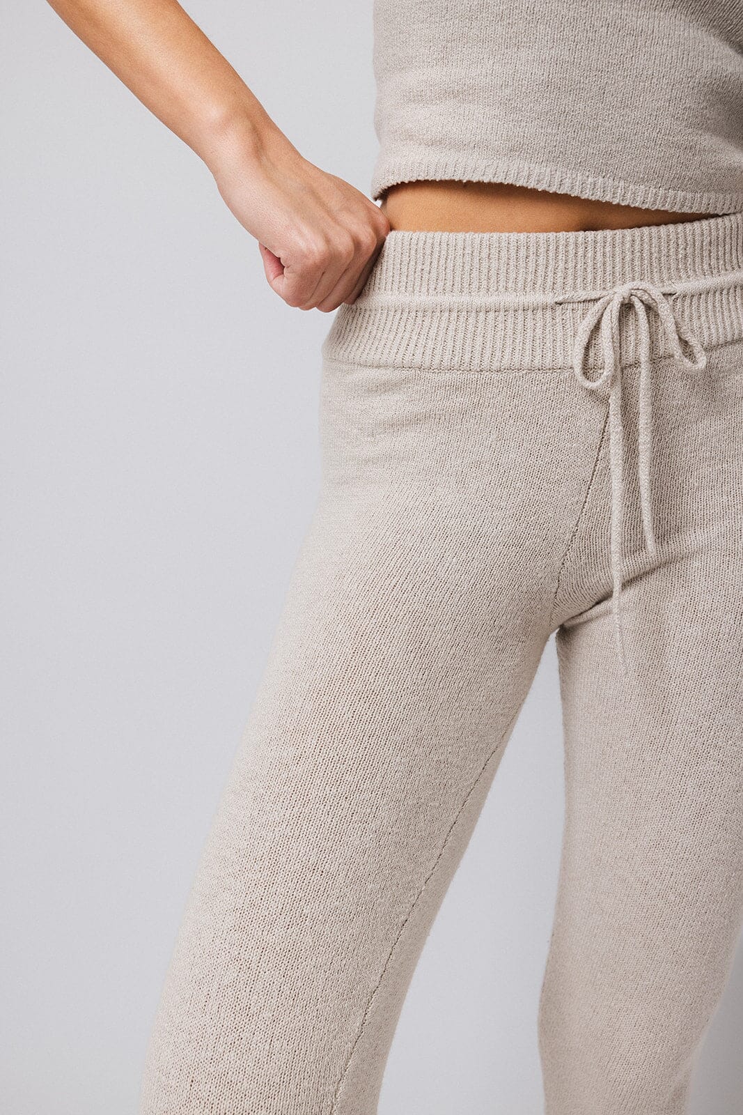 Boucle Flared Drawstring Pant Sweatpant IVL April 