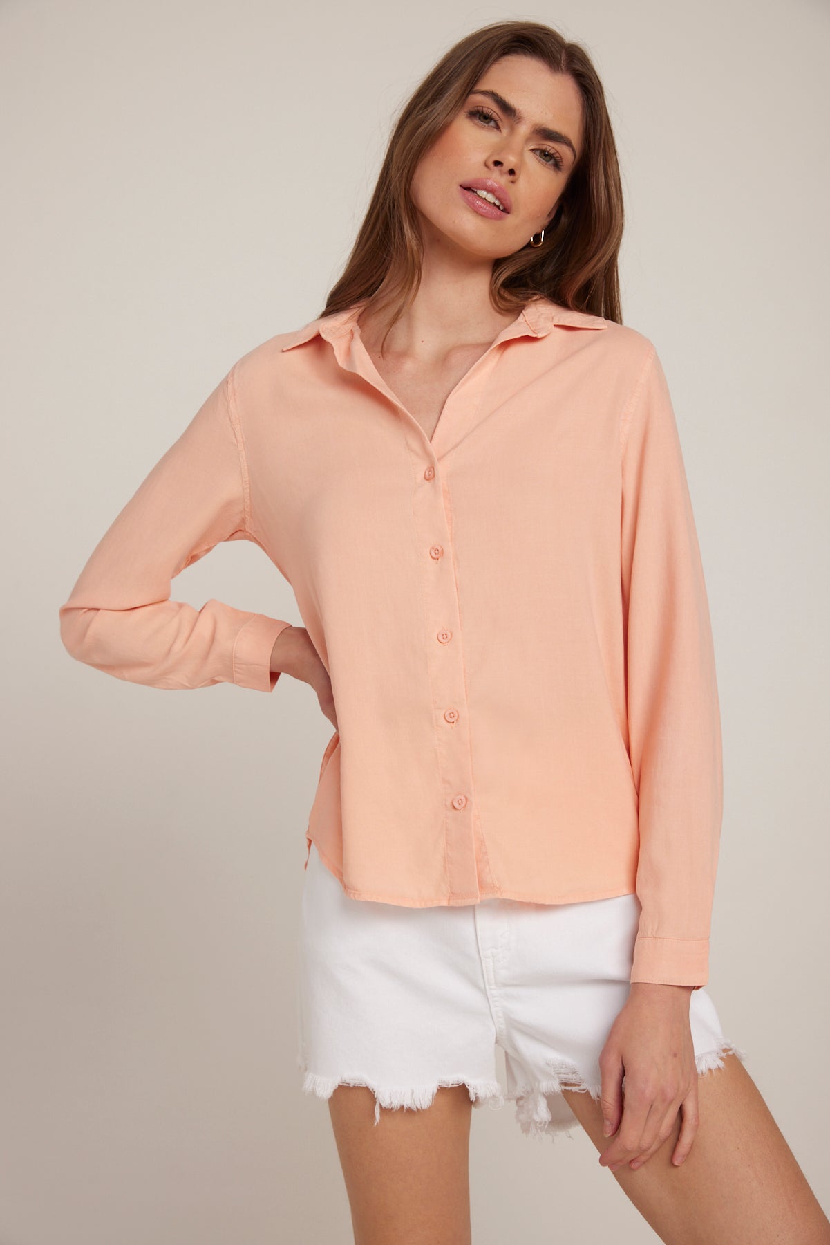 Classic Button Down | Sunset Coral