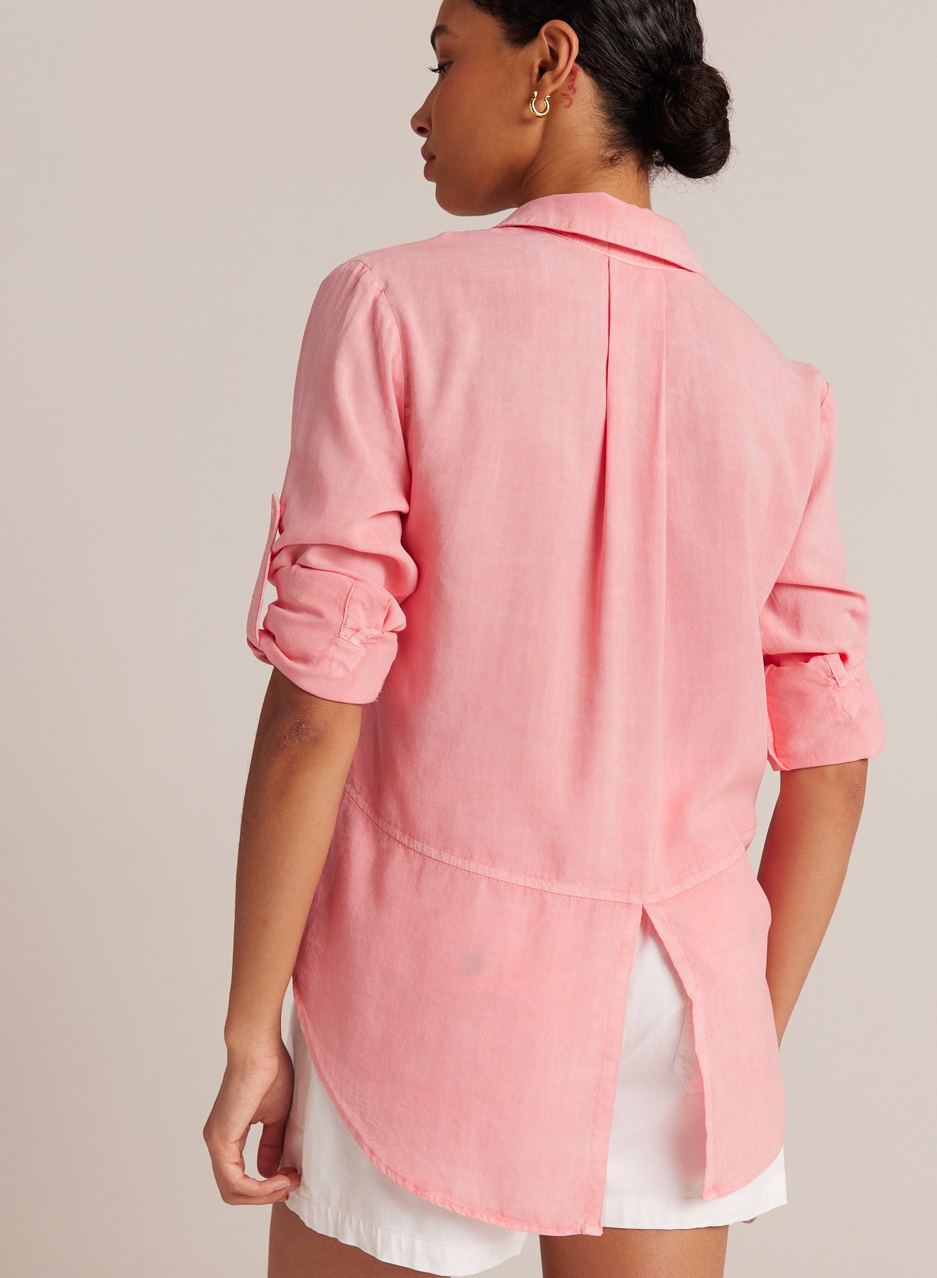 Split Back Button Down | Blossom Pink