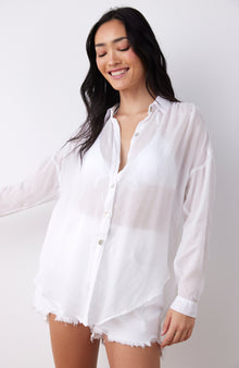 Flowy Beach Shirt | White