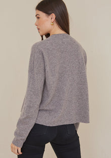 Cashmere Crew Neck Sweater - Heather Mauve