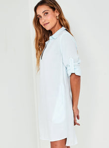 Long Sleeve A-Line Dress | Sea Foam