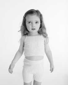 Biker Shorts - Ribbed | Seashell