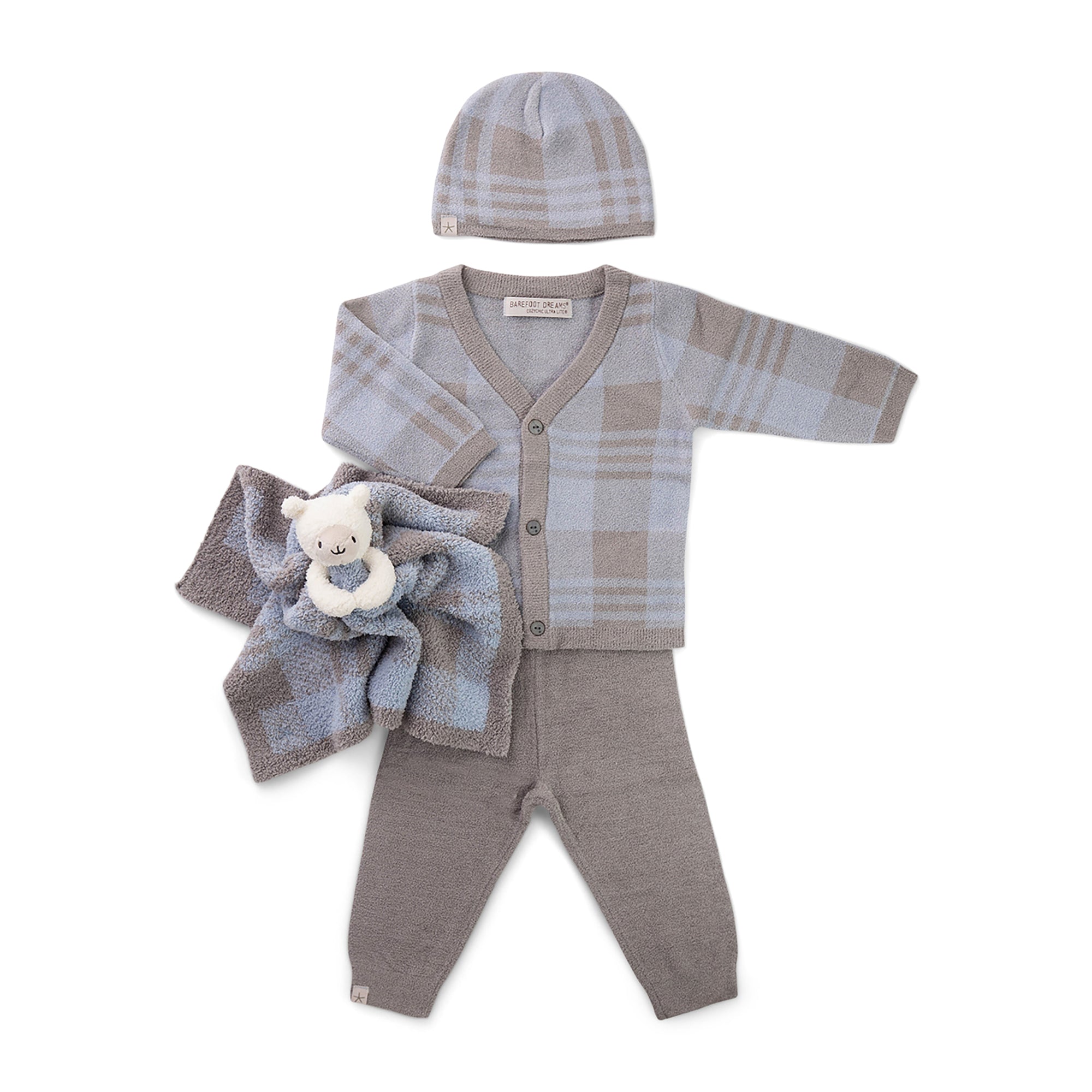 Plaid Baby Bundle | Sky/Dove Gray