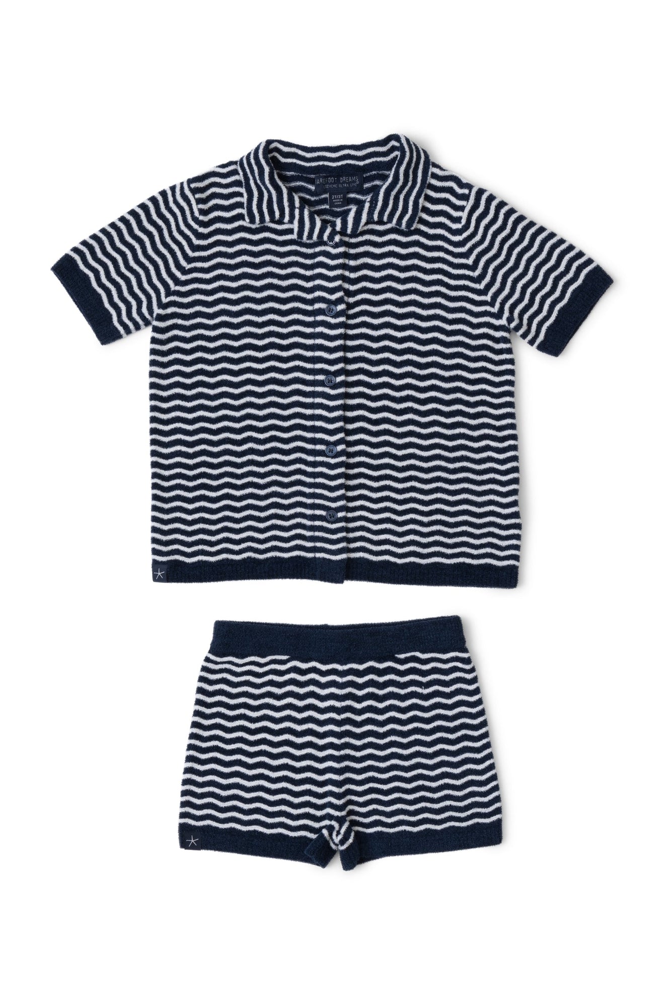 Toddlers | Cozychic Ultra Lite Wave Cabana Set | Marine/Pearl