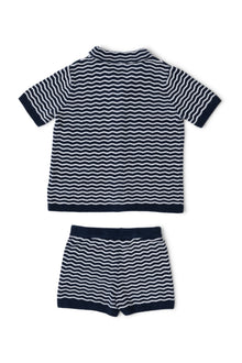 Toddlers | Cozychic Ultra Lite Wave Cabana Set | Marine/Pearl
