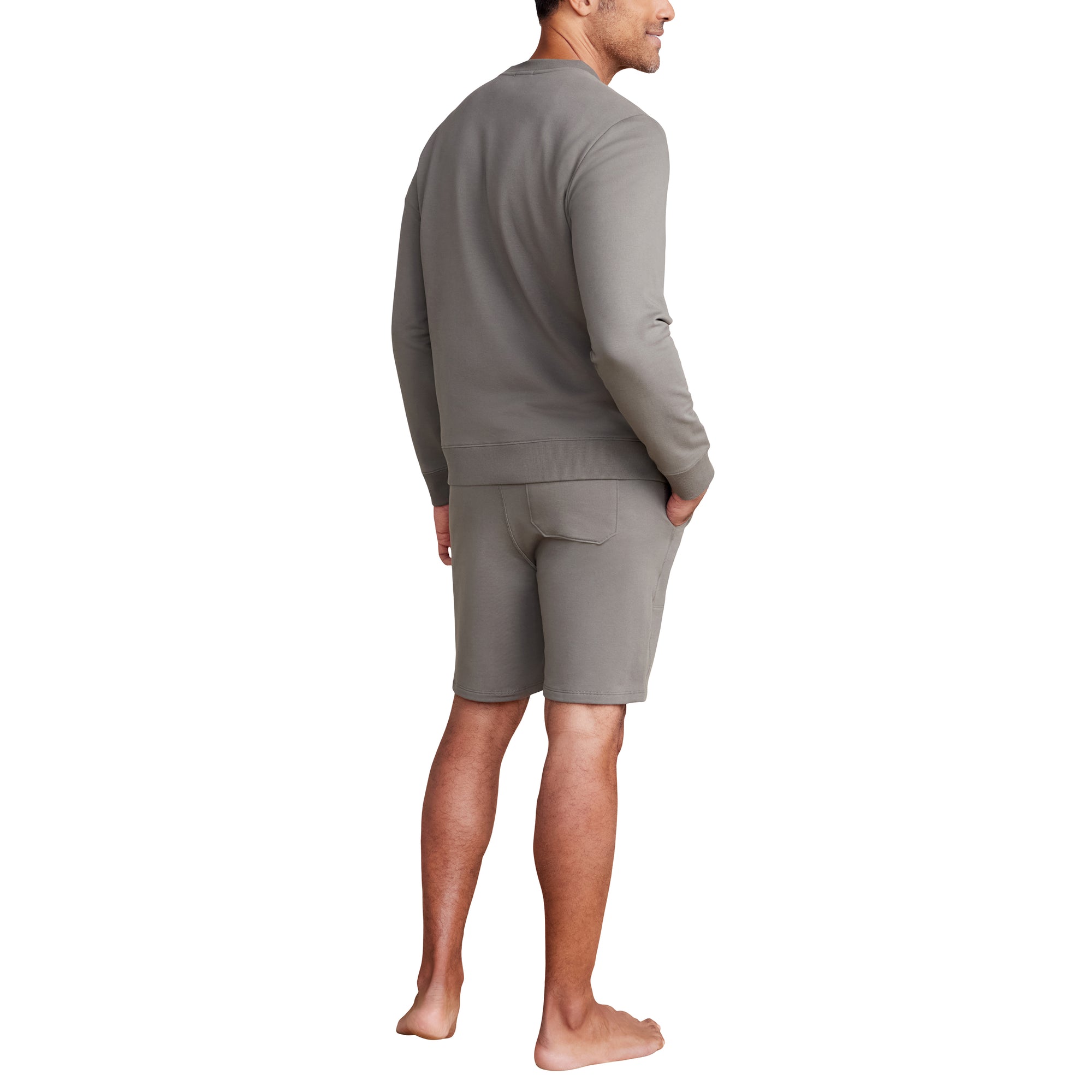 Malibu Collection Men's Pima Cotton Fleece Crew Neck Sweatshirt | Olive Branch