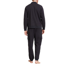 Malibu Collection Men's Pima Cotton Fleece Half Zip Pullover | Black