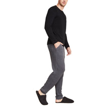 Malibu Collection Men's Seamed Long Sleeve | Black