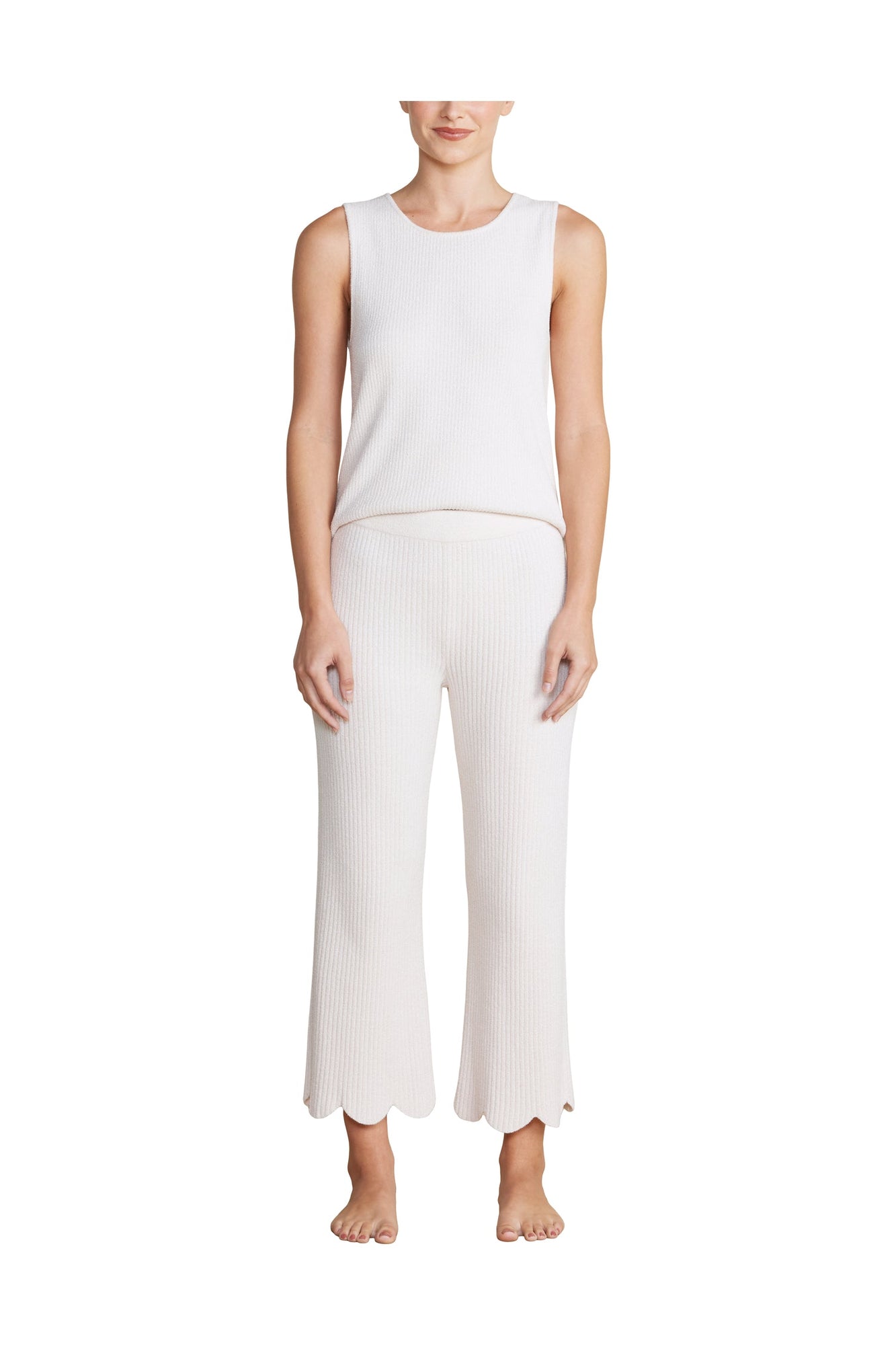 Womens | Cozychic Ultra Lite Scallop Cropped Pant | Sand Dune