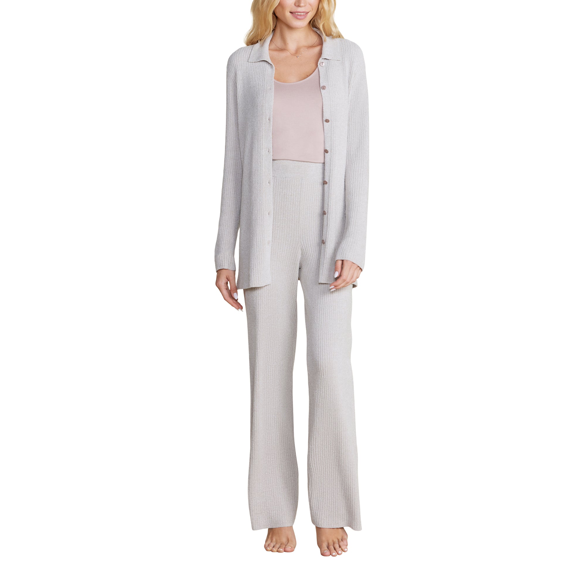 Cozychic Ultra Lite Solid Rib Pant | Oyster