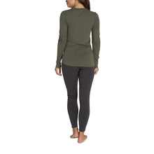 Malibu Collection WoMen's Loose Jersey Long Sleeve Tee | Olive