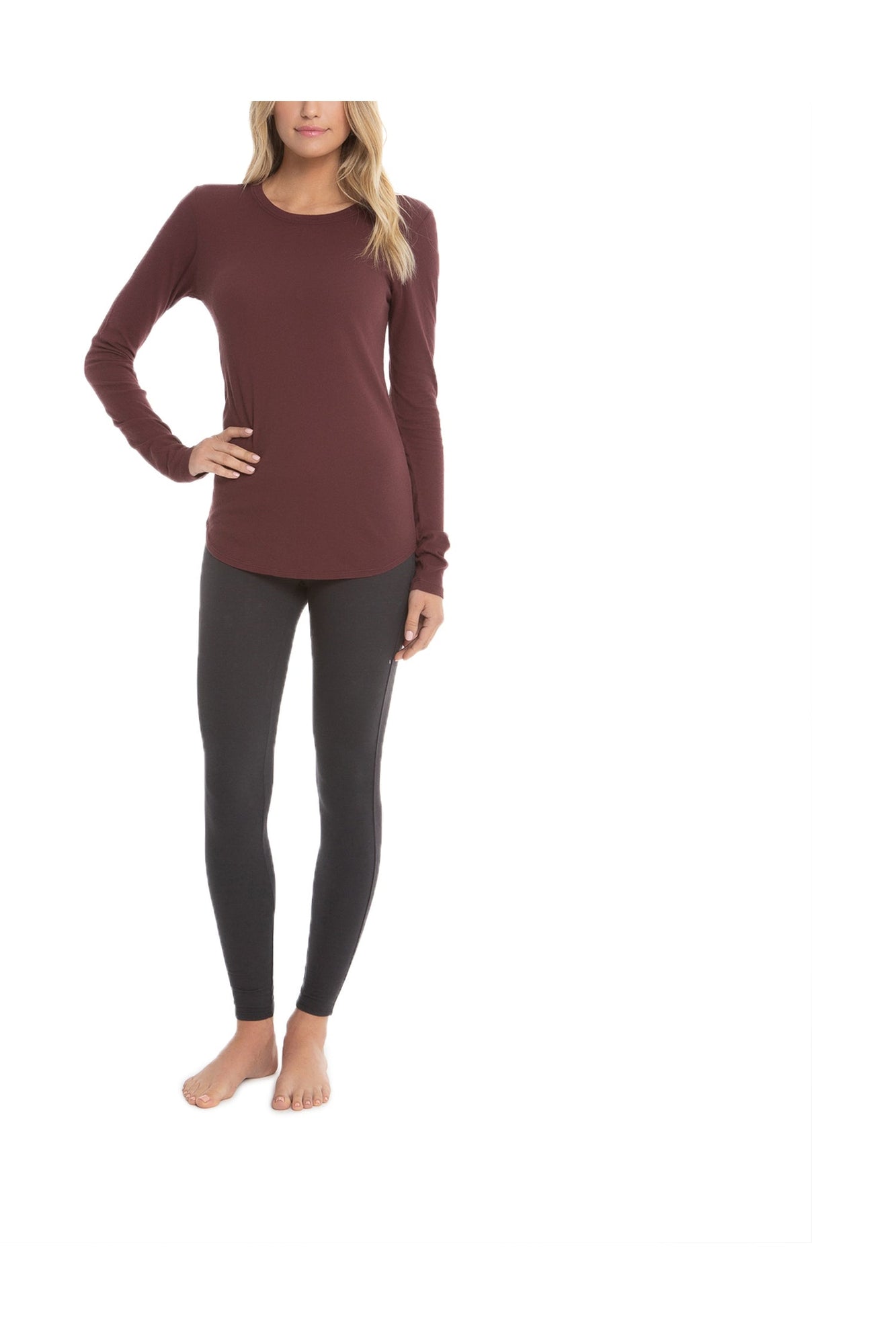 Womens | Malibu Collection Loose Jersey Long Sleeve Tee | Olive