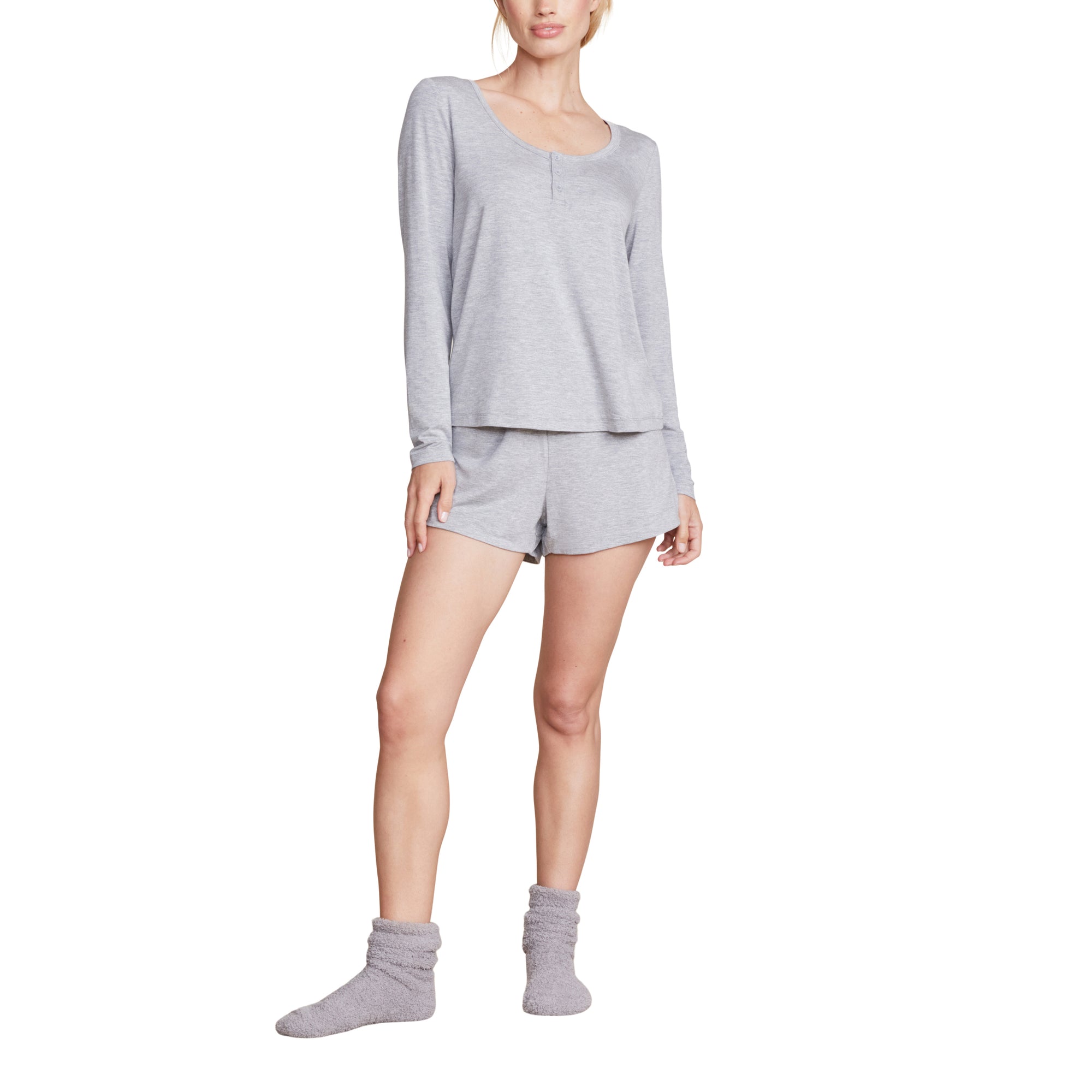 Malibu Collection Soft Jersey Lounge Set | He Gray