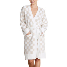 Cozychic Cotton Checkered Robe | Oatmeal/Cream