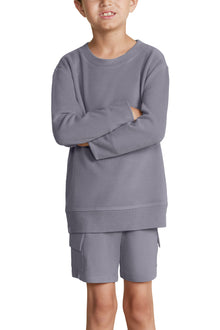 Youth | Malibu Collection Brushed Fleece Cargo Short | Coal