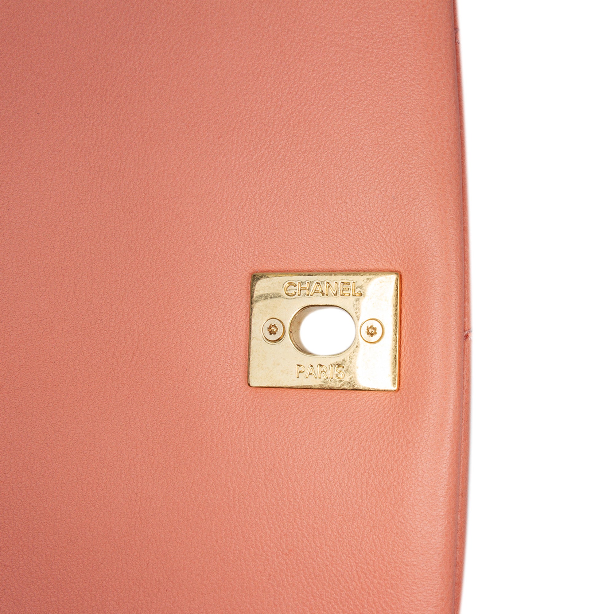 Chanel | Pre-Owned Small Lambskin Color Match Flap | Pink/Salmon